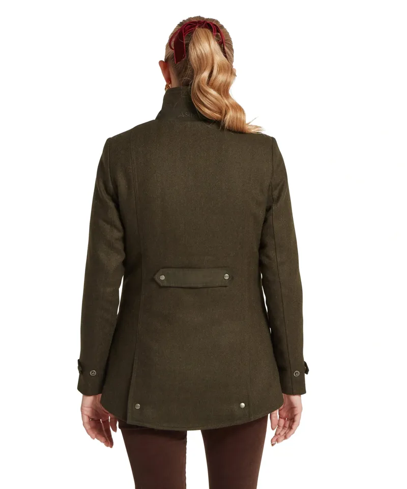 Schoffel Country Murra Tweed Coat Dark Loden Herringbone Tweed-4