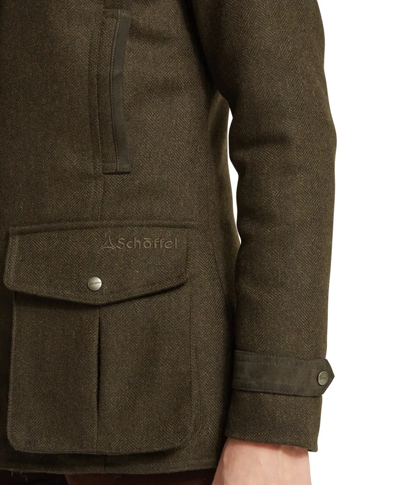 Schoffel Country Murra Tweed Coat Dark Loden Herringbone Tweed-7