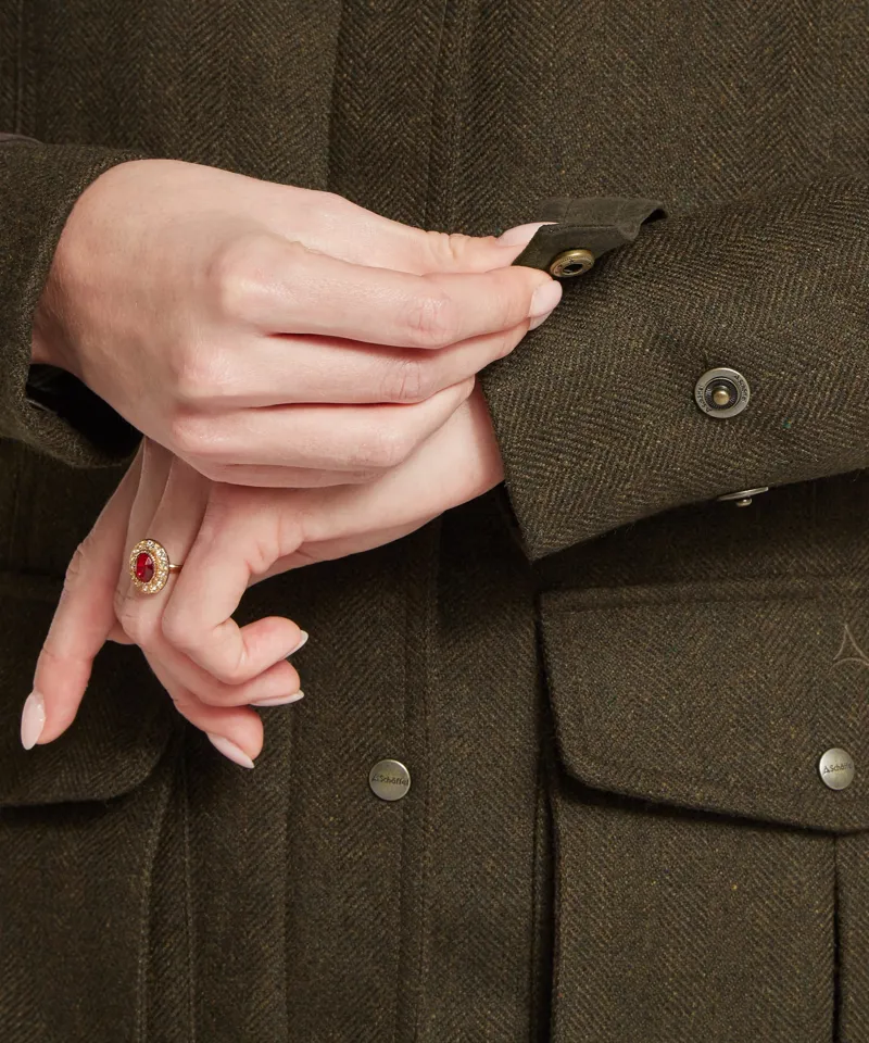 Schoffel Country Murra Tweed Coat Dark Loden Herringbone Tweed-9