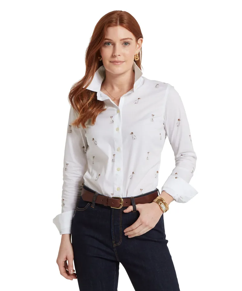 Schoffel Norfolk Shirt Jack Russell Print-1