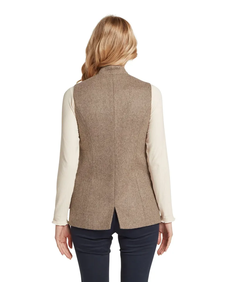 Schoffel Country Pennan Tweed Waistcoat in Cobblestone Herringbone Tweed-4