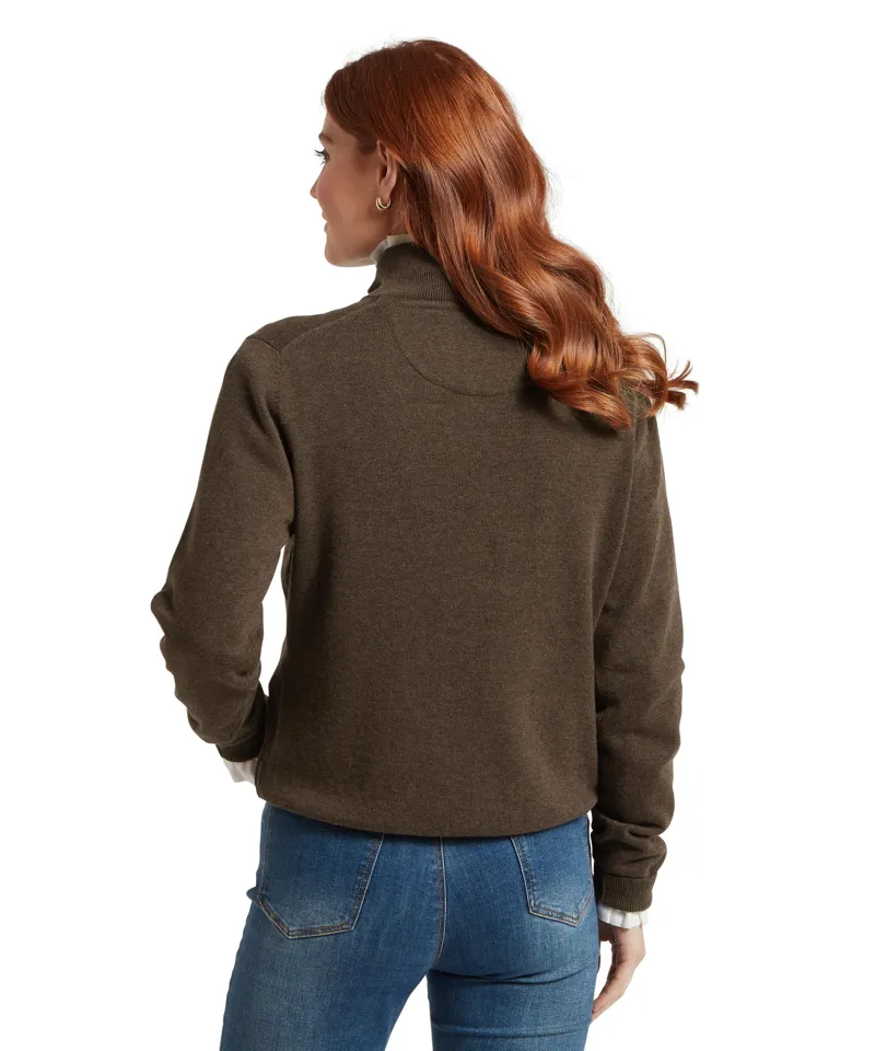 Schoffel Polperro Pima Cotton Quarter Zip Chocolate-4