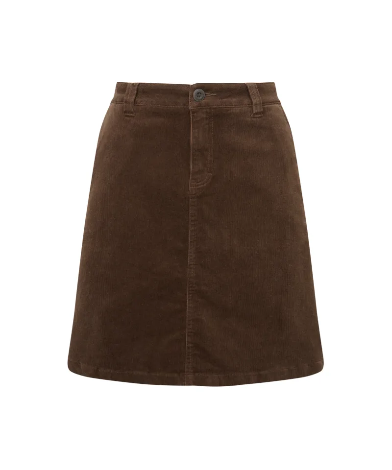 Schoffel Sage Cord Skirt Chocolate