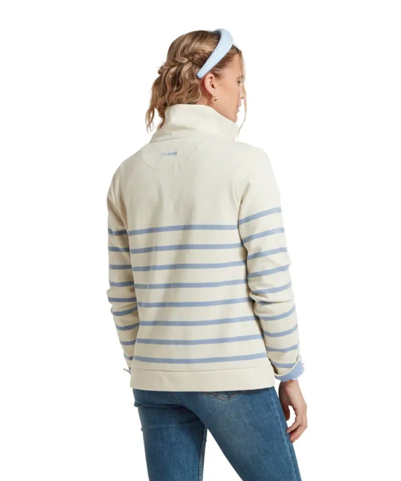 Schoffel Sandown Sweatshirt Pale Stone Stripe-1