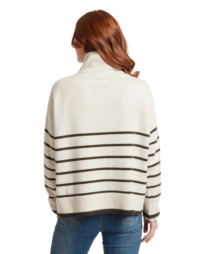 Schoffel Sandsend Quarter Zip Jumper Soft White Loden-6