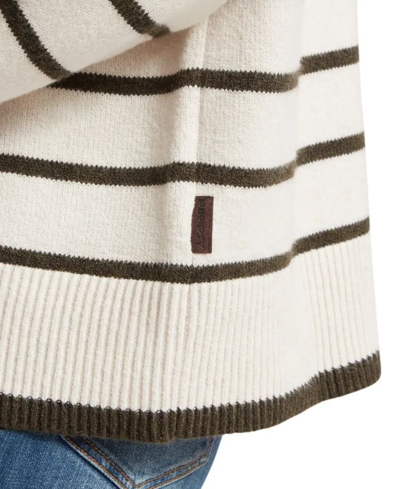 Schoffel Sandsend Quarter Zip Jumper Soft White Loden-2