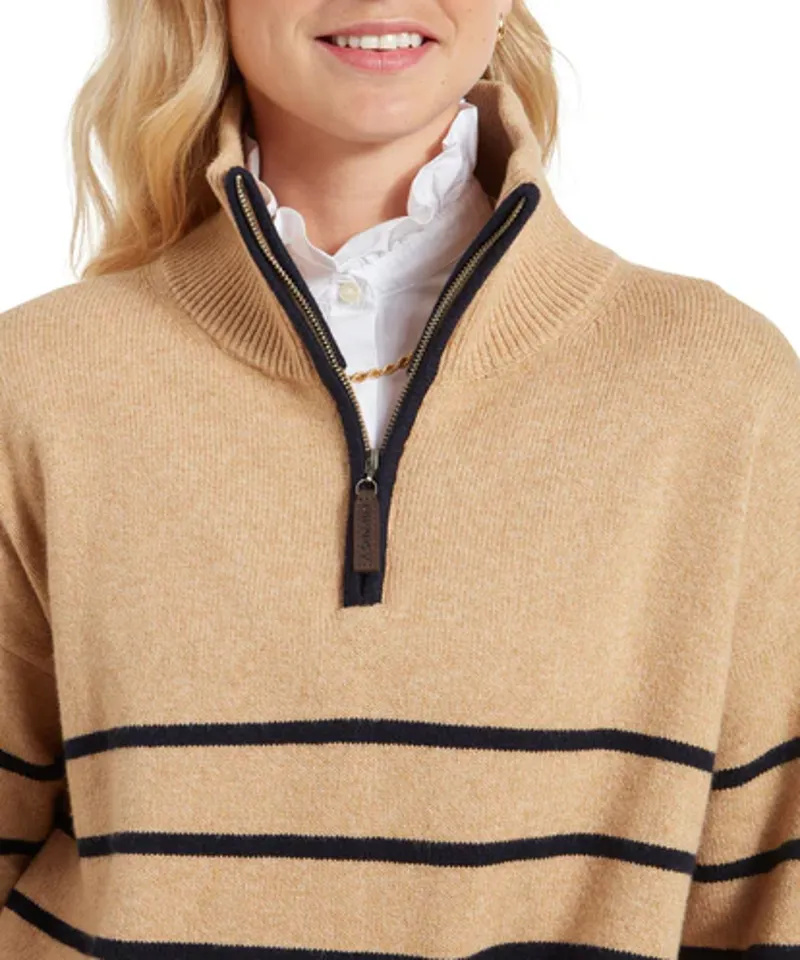 Schoffel Sandsend 1/4 Zip Jumper Warm Sand-8