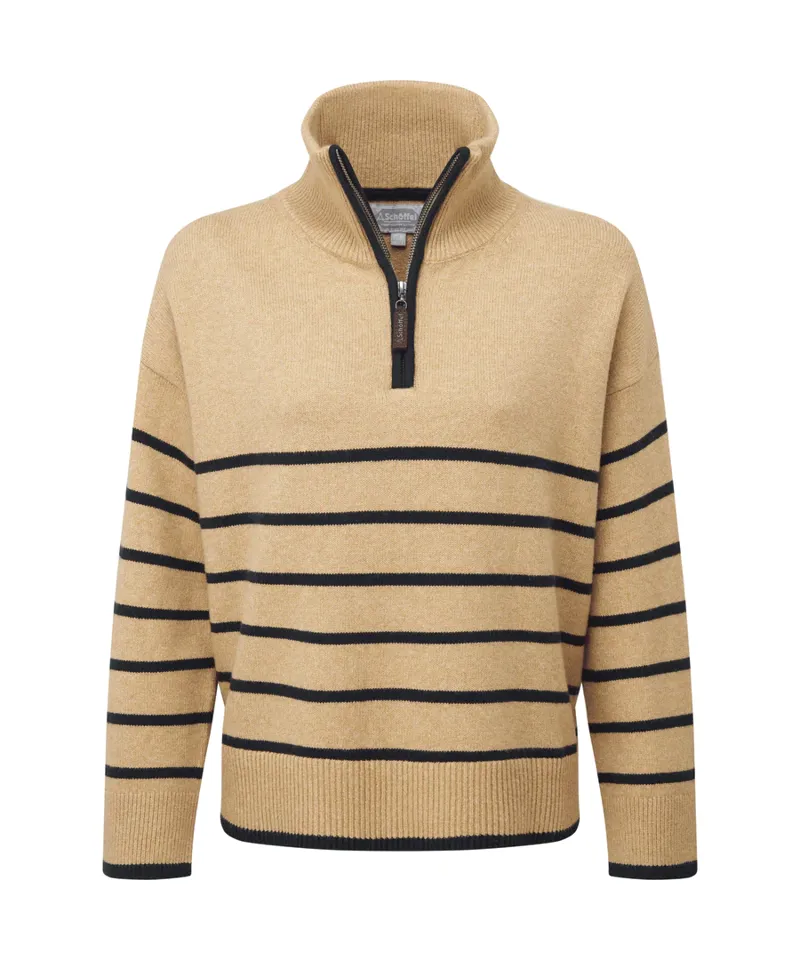 Schoffel Sandsend 1/4 Zip Jumper Warm Sand-9