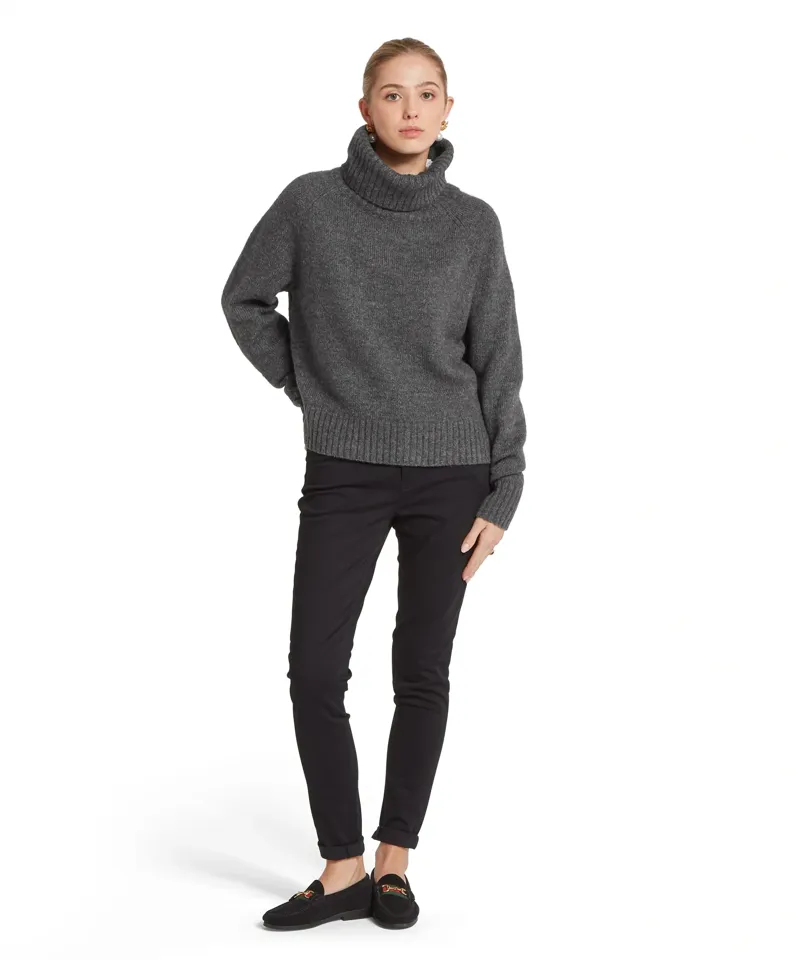 Schoffel Country Sutton Roll Neck Jumper in Charcoal-3