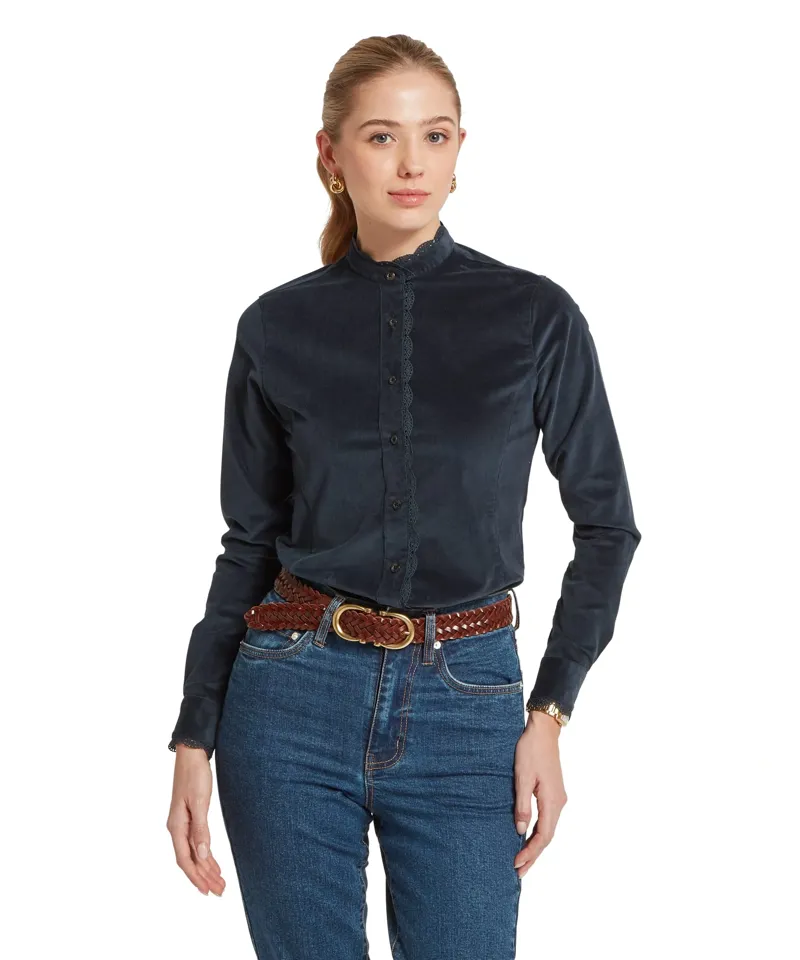 Schoffel Country Thetford Cord Shirt in Blueberry-1