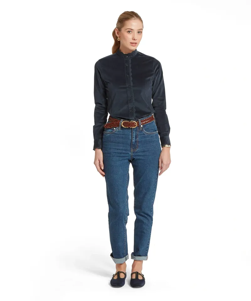 Schoffel Country Thetford Cord Shirt in Blueberry-2