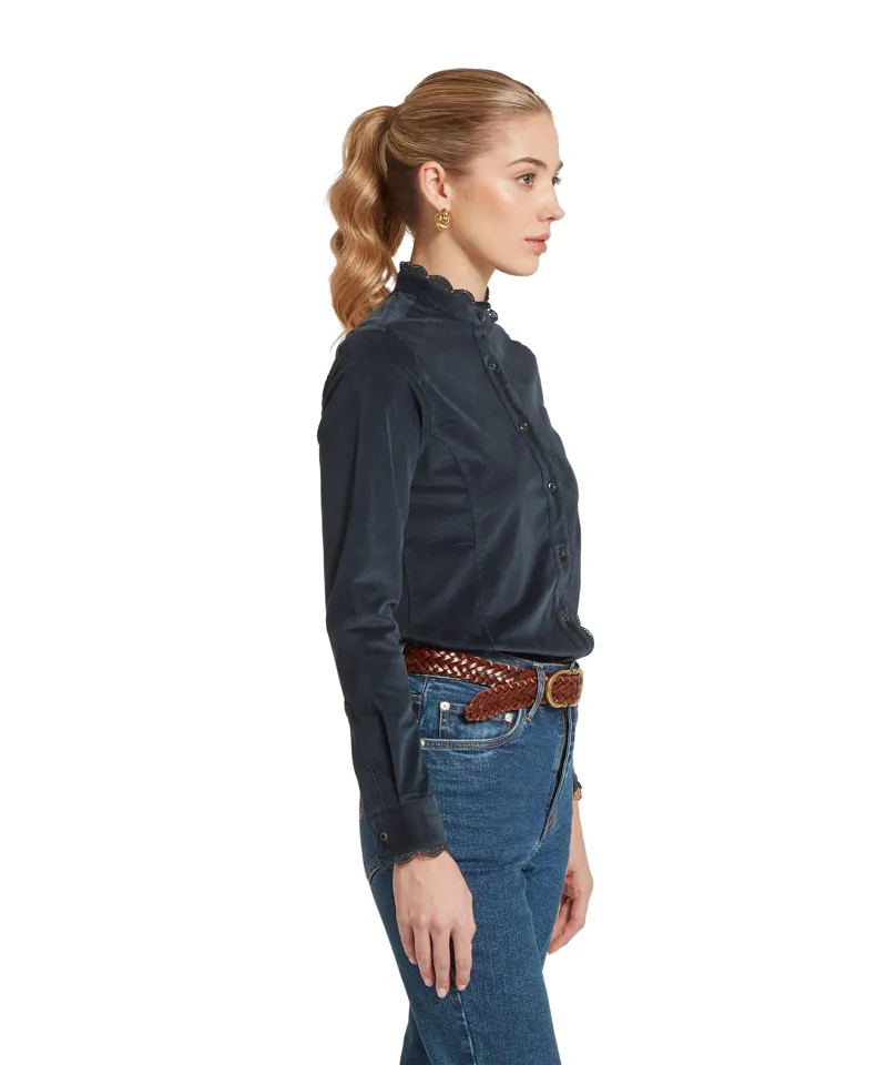 Schoffel Country Thetford Cord Shirt in Blueberry-3