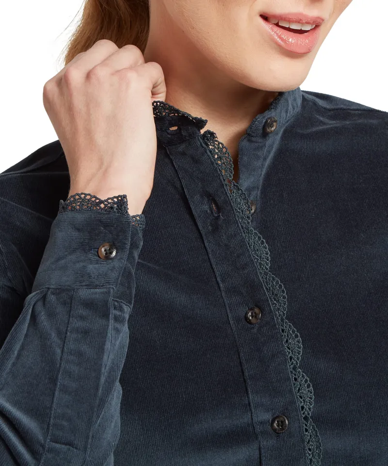 Schoffel Country Thetford Cord Shirt in Blueberry-5