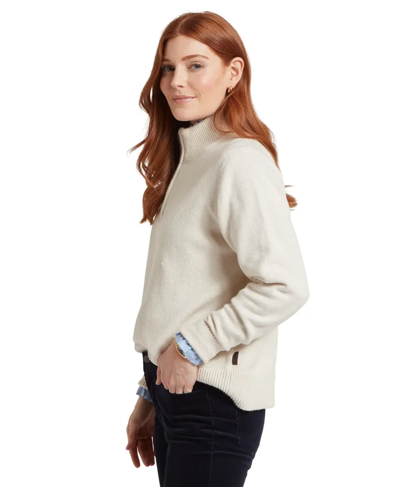 Schoffel Thoralby Quarter Zip Jumper Soft White-3