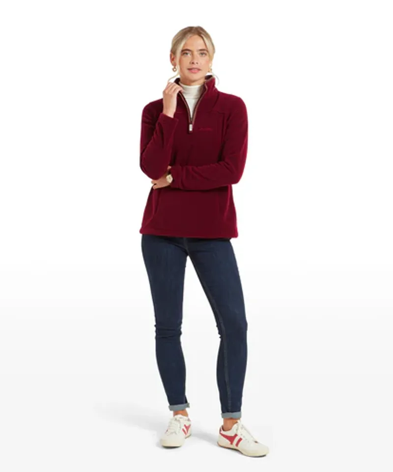Schoffel Tilton II 1/4 Zip Fleece Claret-2