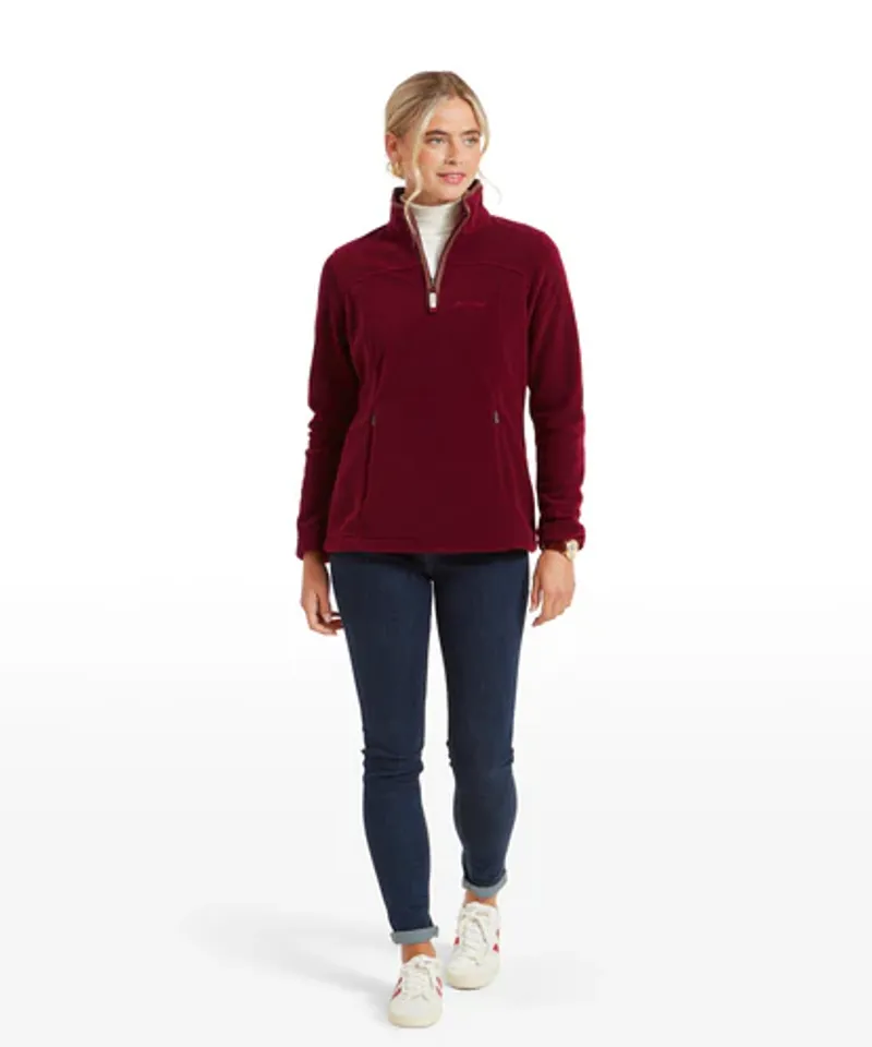 Schoffel Tilton II 1/4 Zip Fleece Claret-5
