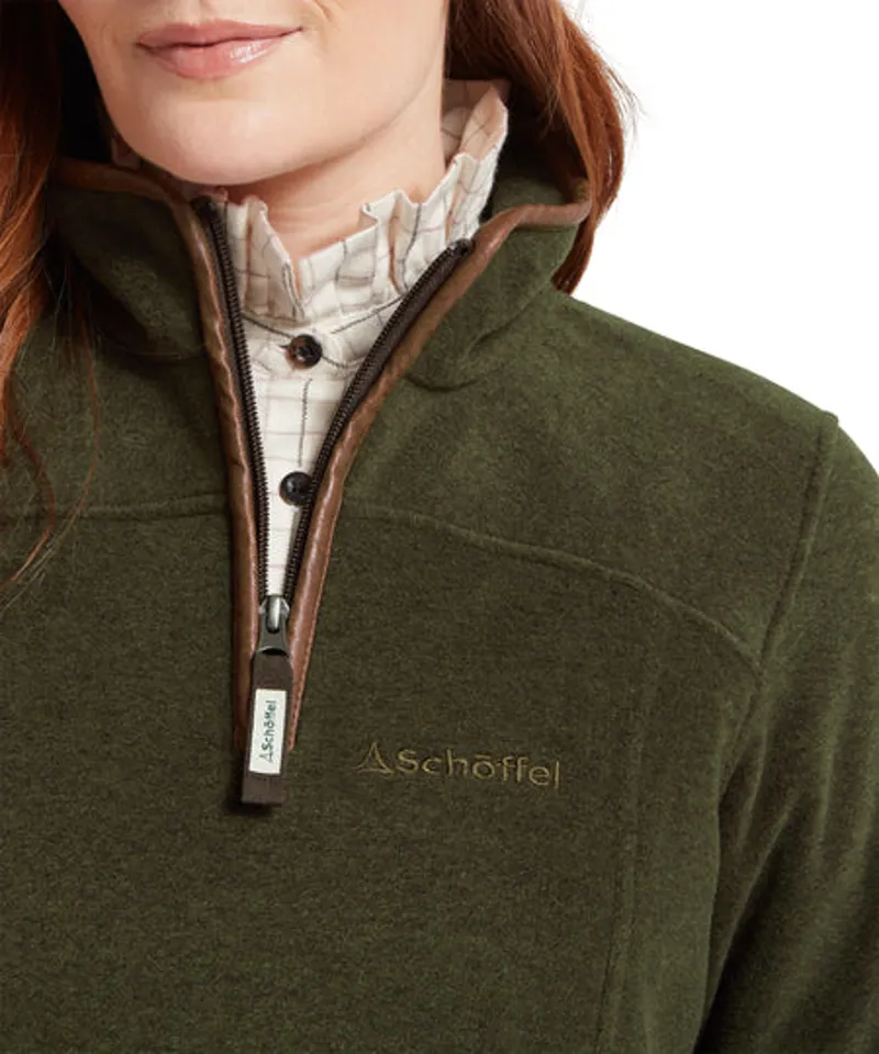Schoffel Tilton II Quarter Zip Fleece Dark Olive-2