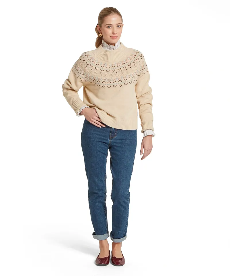 Schoffel Country Tresness Fairisle Jumper in Port/Lake Blue-2