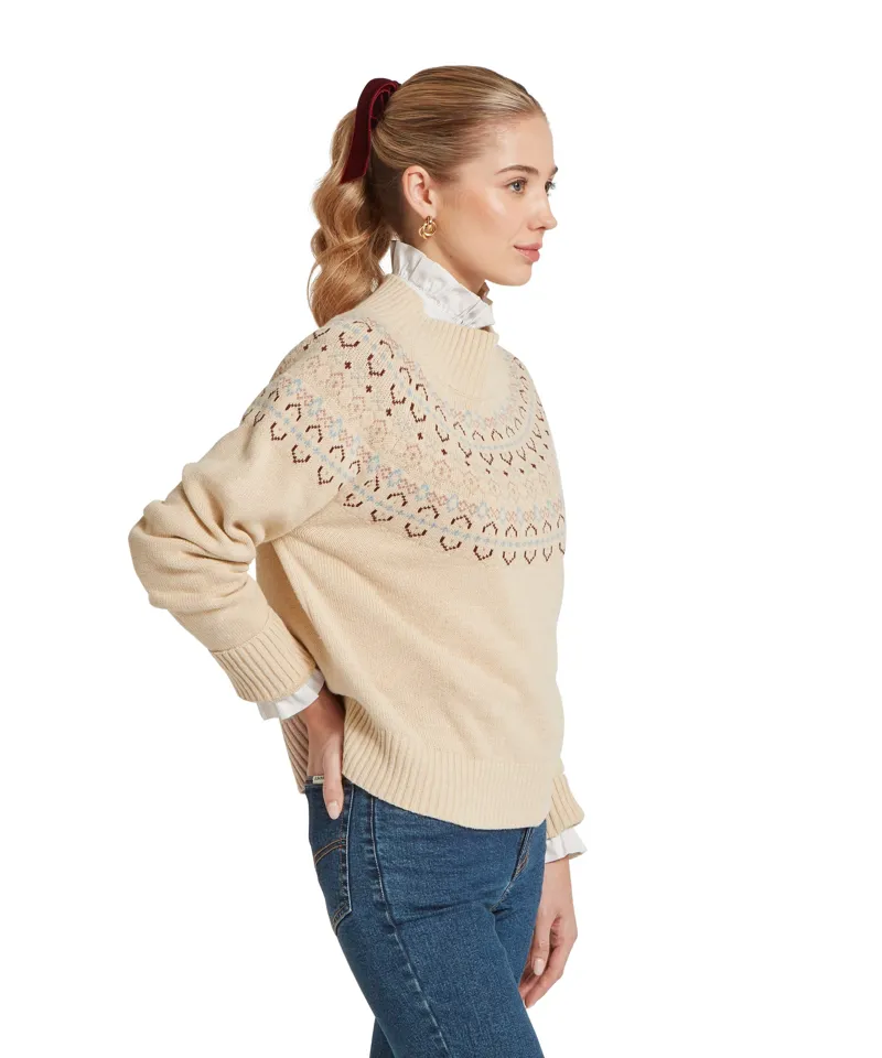 Schoffel Country Tresness Fairisle Jumper in Port/Lake Blue-3