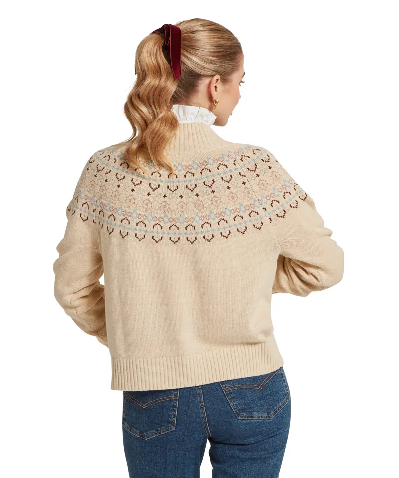 Schoffel Country Tresness Fairisle Jumper in Port/Lake Blue-4