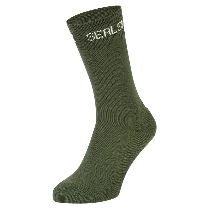 Sealskinz Suffield Solo Merino Liner Sock in Olive