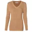 Holland Cooper Seattle V Neck Knit Dark Camel