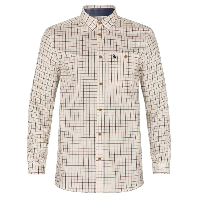 Seeland Oxford Shooting Shirt in Classic Blue/Merlot Check
