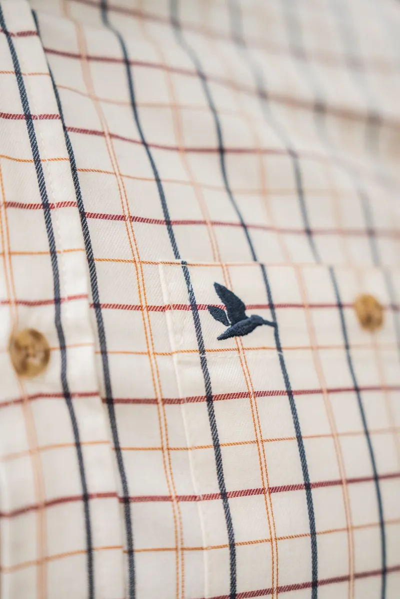 Seeland Oxford Shooting Shirt in Classic Blue/Merlot Check-2