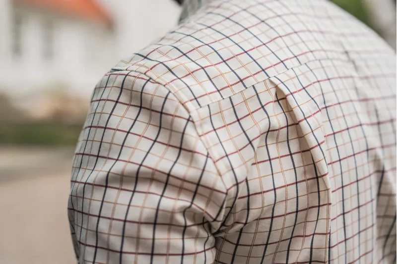 Seeland Oxford Shooting Shirt in Classic Blue/Merlot Check-5