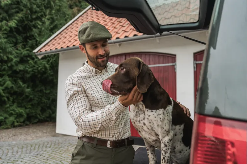 Seeland Oxford Shooting Shirt in Classic Blue/Merlot Check-7