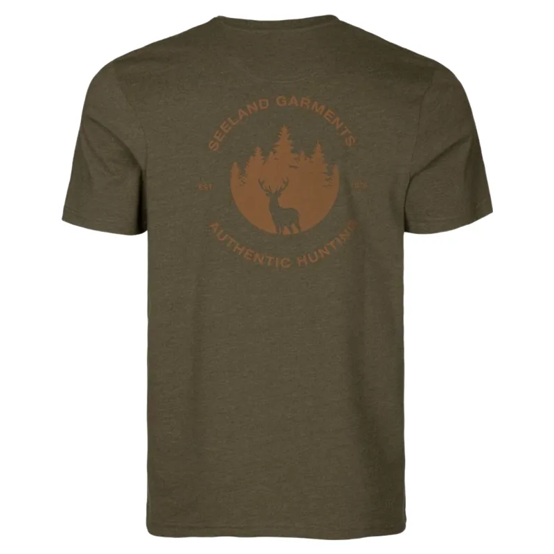 Seeland Saker T-Shirt in Pine Green Melange-1