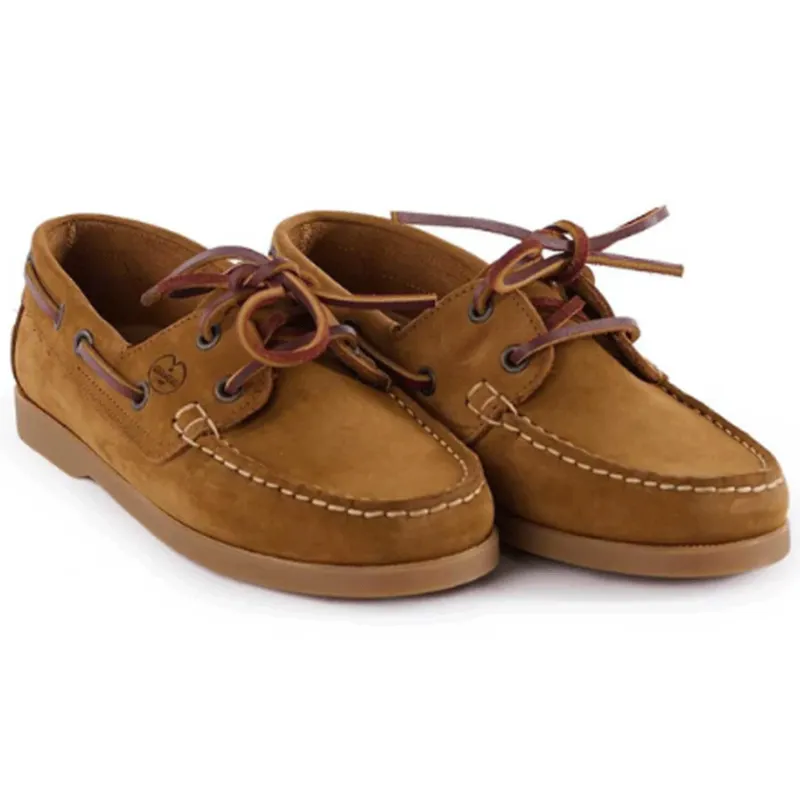 Le Chameau Galion Nubuck Femme Deck Shoes Tan