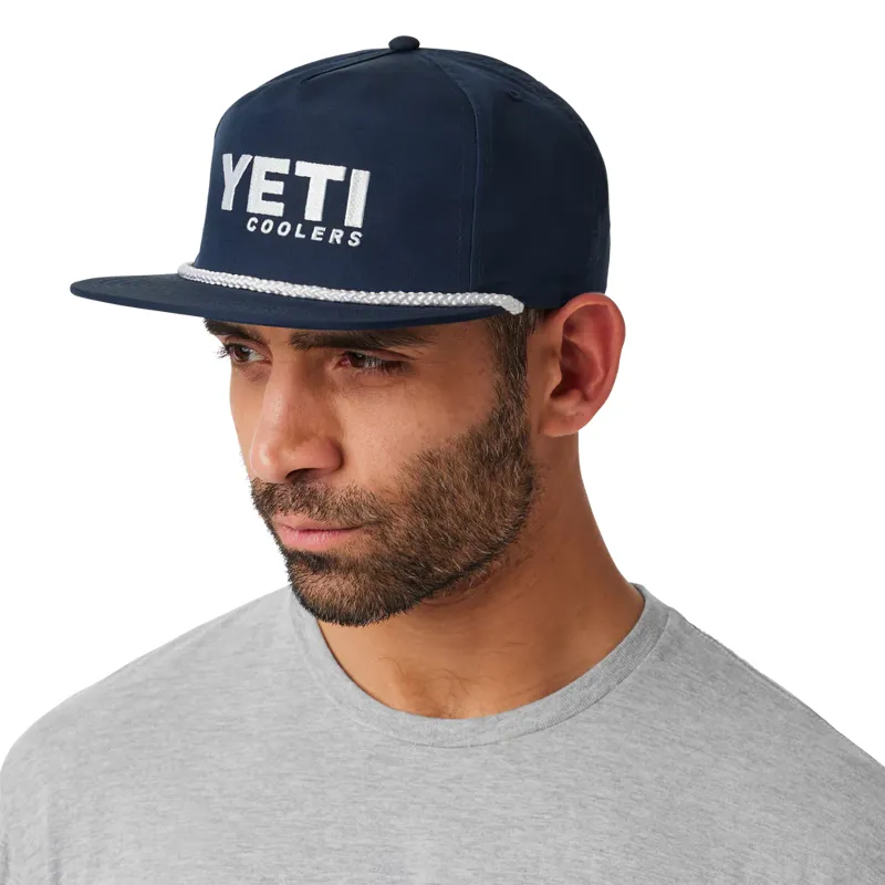 Yeti Flat Brim Rope Hat Navy-5