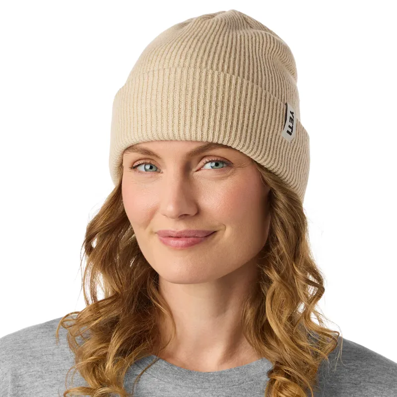 Yeti Badge Beanie Taupe-3