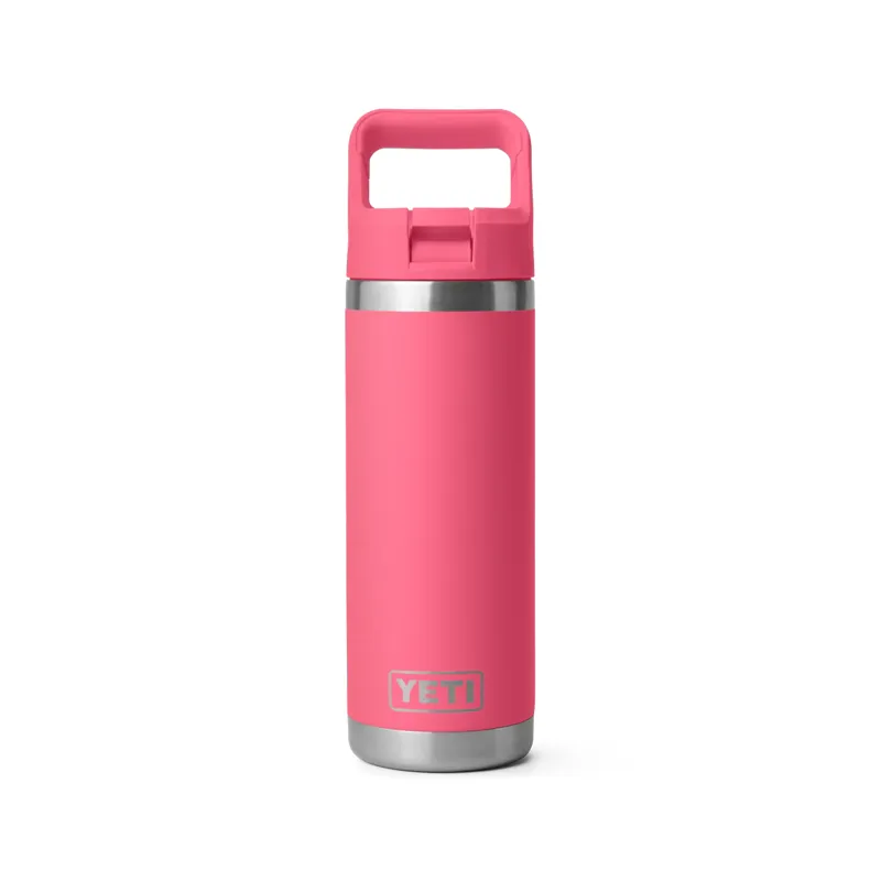 Yeti Rambler 18oz Colour Straw Bottle Tropical Pink-2