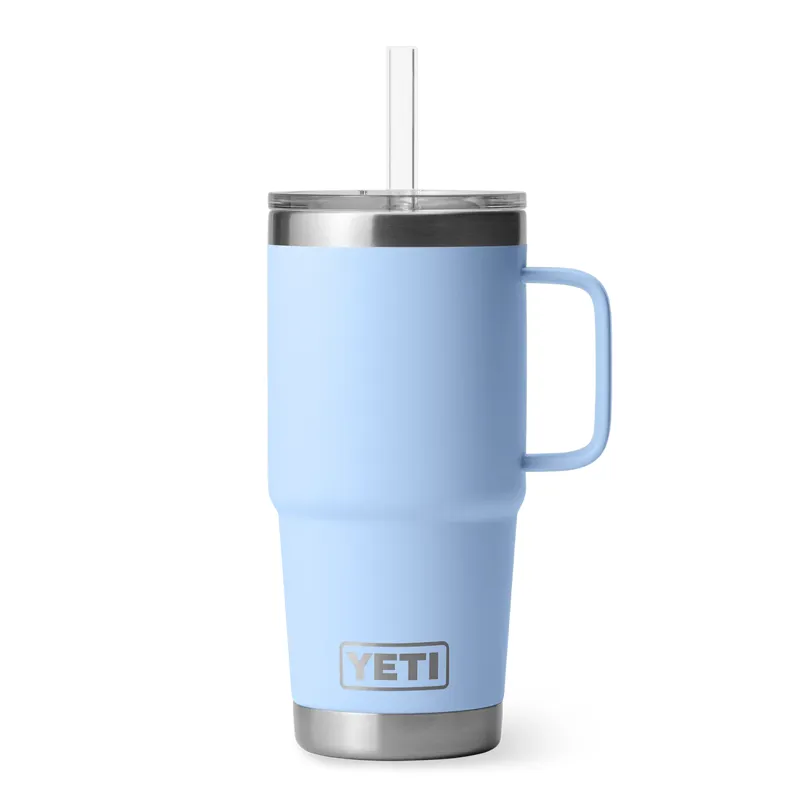 Yeti Rambler 25oz Straw Mug Big Sky Blue