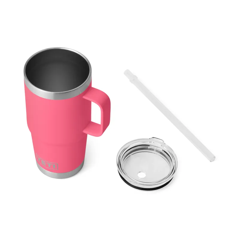 Yeti Rambler 25oz Straw Mug Tropical Pink-3