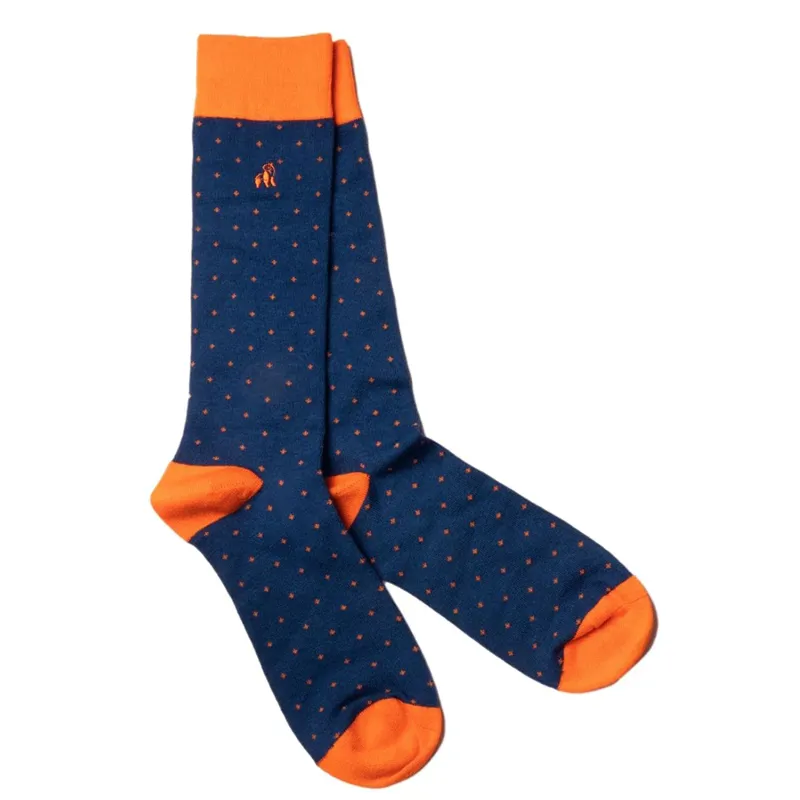 Swole Panda Men's Socks Spotted Orange