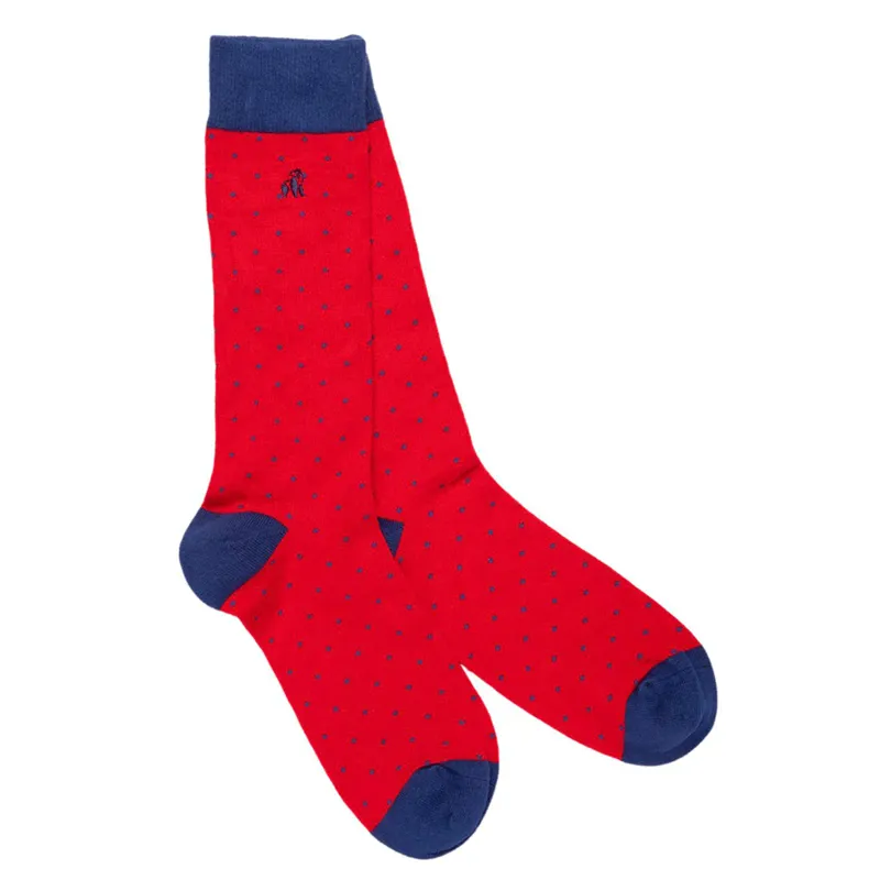 Swole Panda Men's Socks Spotted Red