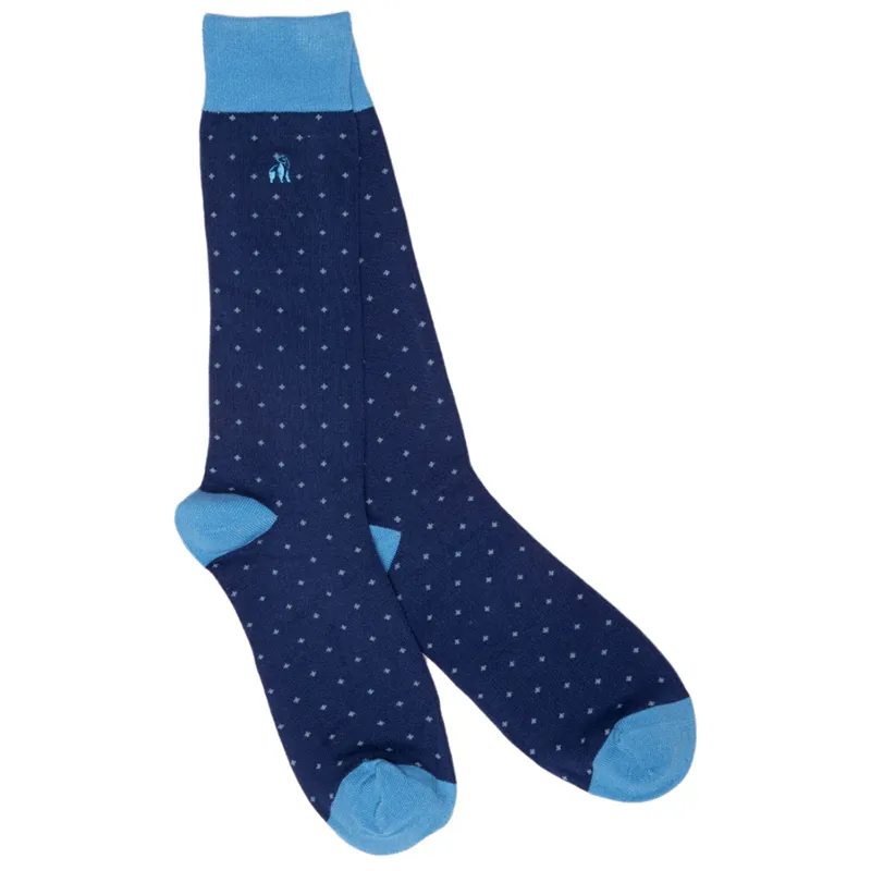 Swole Panda Men's Socks Spotted Sky Blue