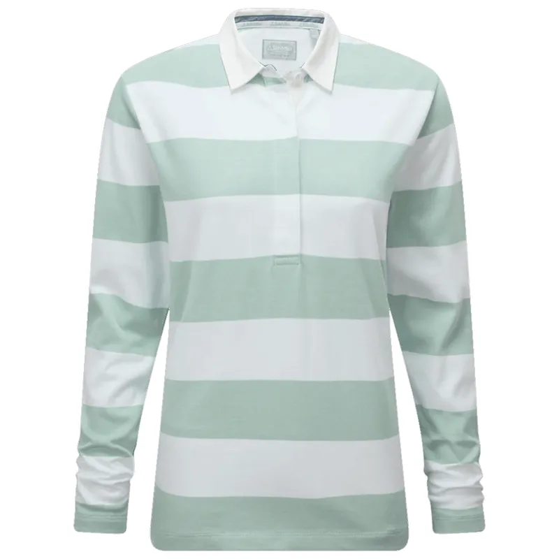 Schoffel St Mawgan Rugby Shirt Mint/White Stripe