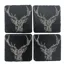 Just Slate  Stag Prince Coasters x 4