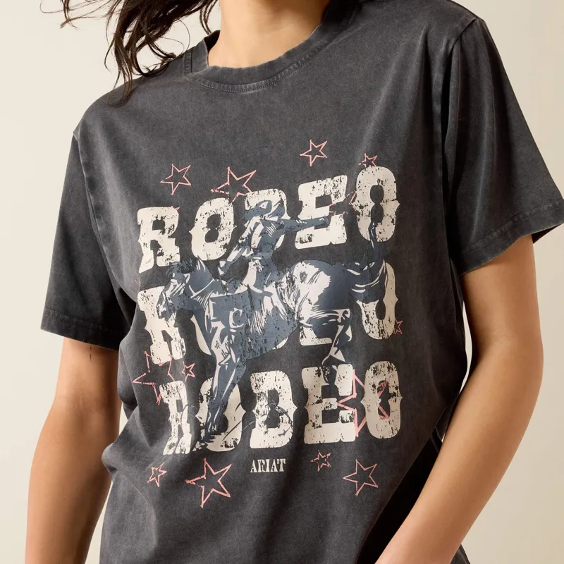 Ariat Star Spangled Rodeo T-Shirt Charcoal Mineral Wash-2
