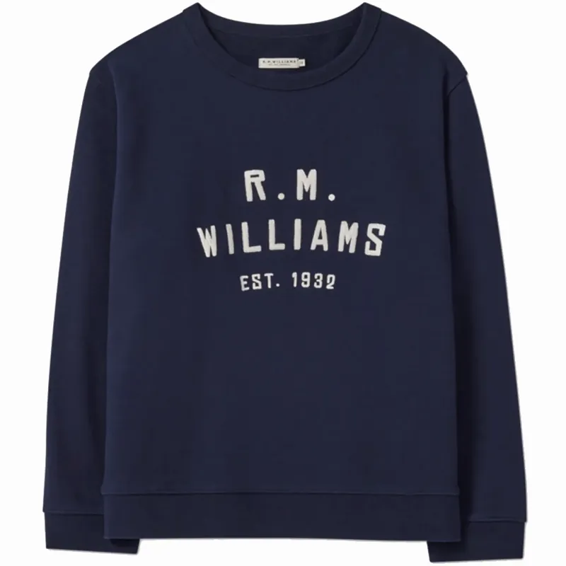 RM Williams Stencil Crew Navy