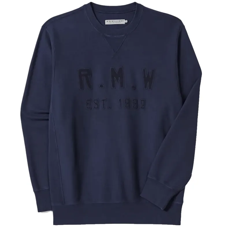 RM Williams Stencil Crew Neck Sweatshirt Midnight