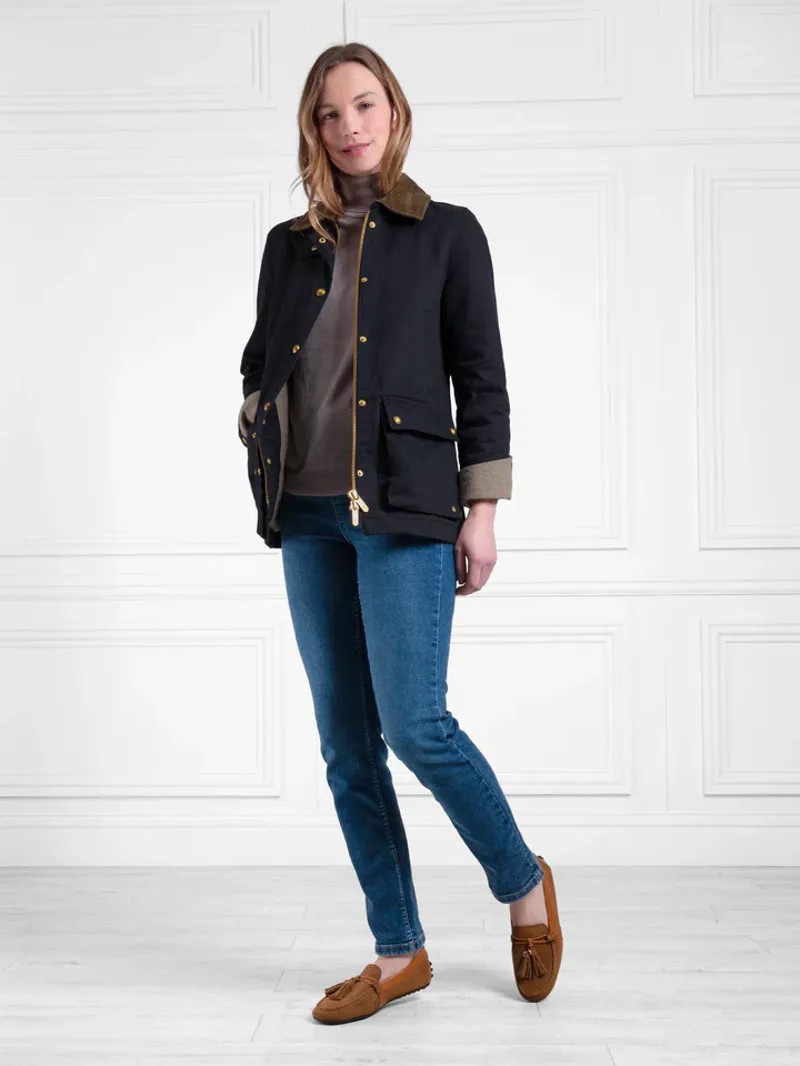 Fairfax and Favor The Olivia Wax Jacket Indigo-4