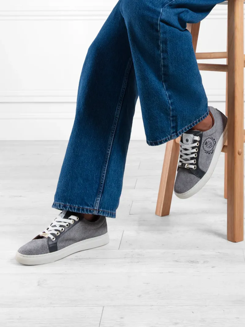 Fairfax and Favor Richmond Trainer Denim Suede-3