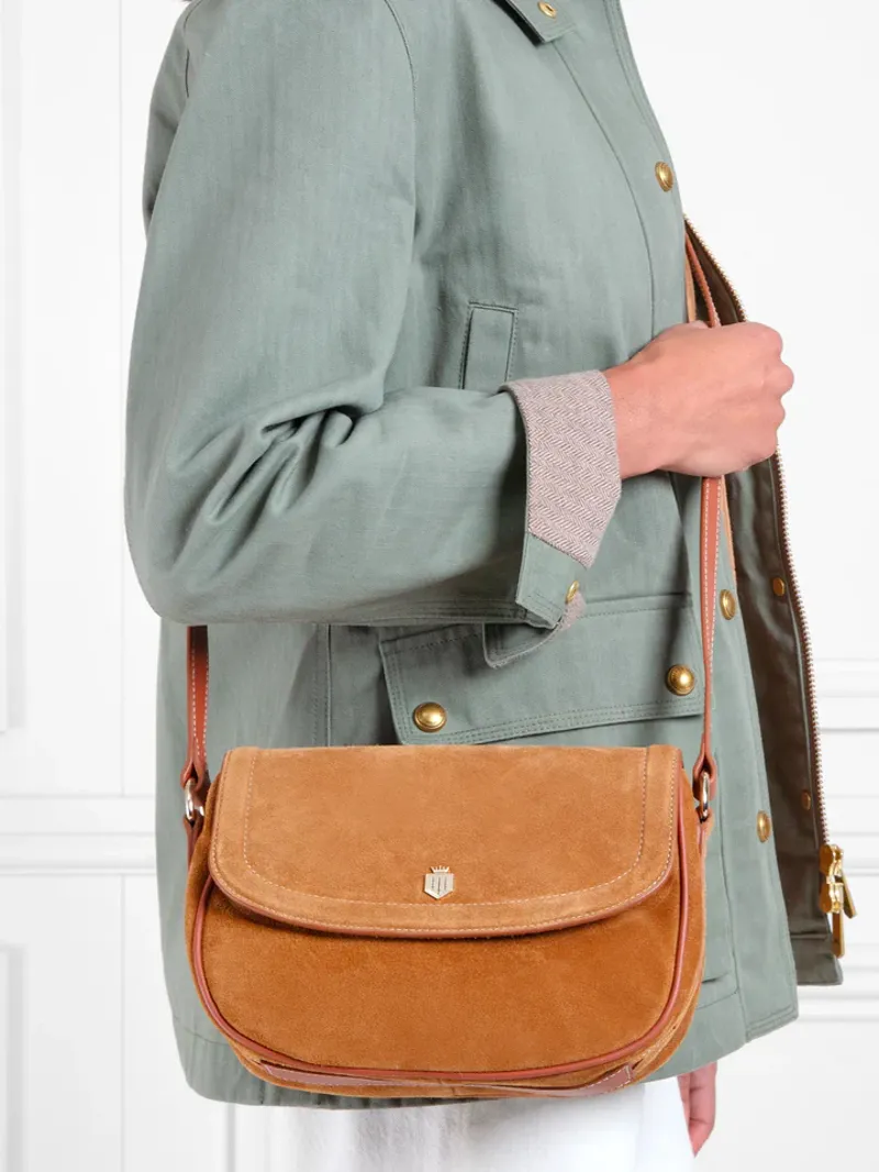 Fairfax and Favor Ohio Handbag Tan Suede-5