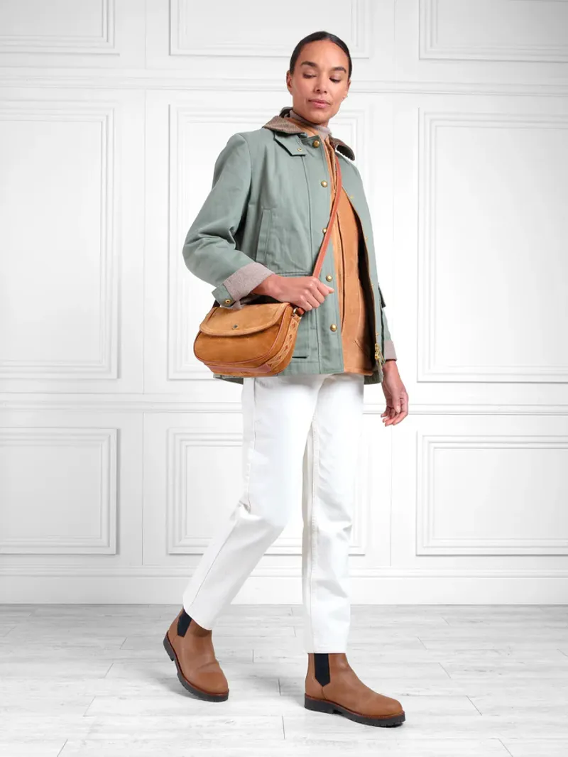 Fairfax and Favor Ohio Handbag Tan Suede-4