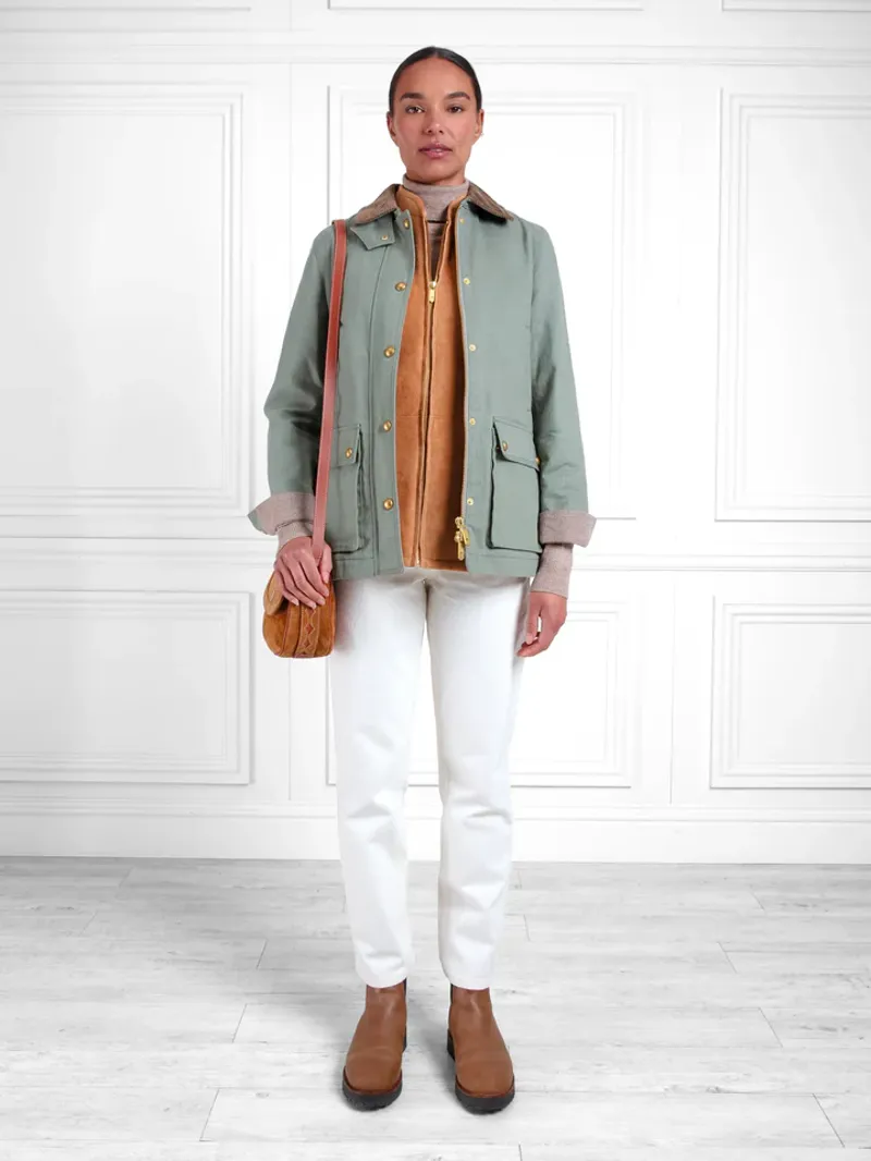 Fairfax and Favor The Olivia Wax Jacket Pistachio-2